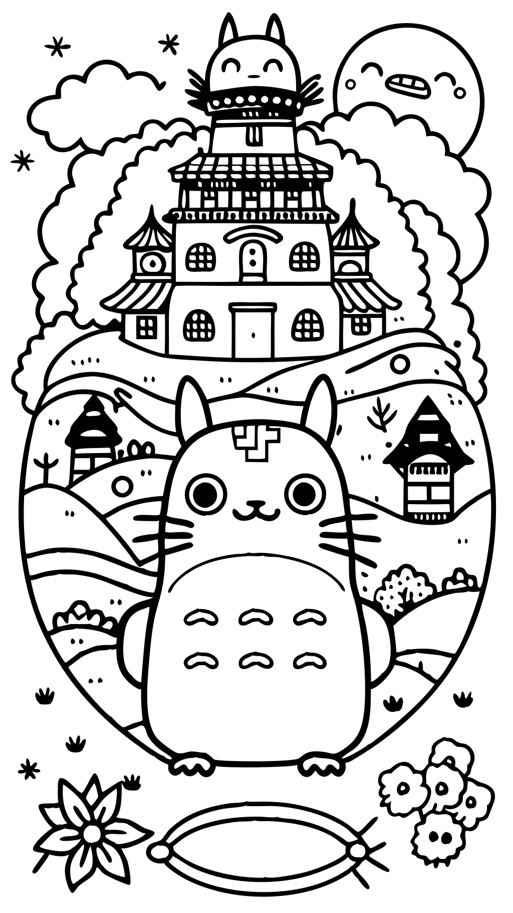 studio ghibli coloring page